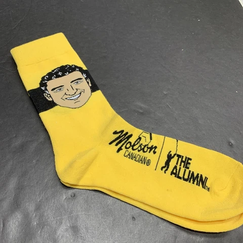 Molson Canadian The Alumni Socks Yellow Mario Lemieux Pittsburg Penguins Pens Cover
