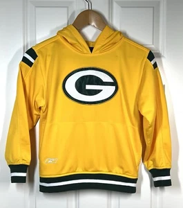 Green Bay Packers Yellow Hoodie Big Logo Youth Size 8 Medium - Picture 1 of 10