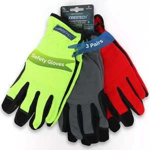 Allzweck Allzweck Arbeitshandschuhe Hochleistungsmechaniker Handschuhe, 3 Paar NEU - Bild 1 von 9