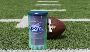 Vintage Super Bowl XXXiX Commemorative Merch Plastikbecher Tasse T-Shirt L 2005 - Bild 1 von 10