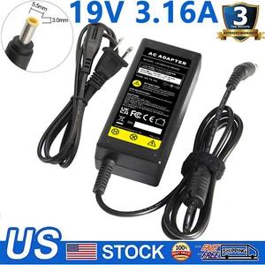19V 3.16A AC Adapter Charger Power Supply for Samsung Laptop 5.5*3.0mm Connector - Picture 1 of 6