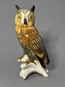 Porzellanfigur Ens Waldohreule Eule Uhu Kauz Long – Eared Owl Porzellan Figur . - Bild 1 von 7