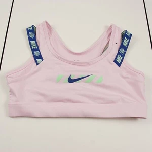 Nike Dri Fit Pink Blue Sports Bra Girls kids Sz L - Picture 1 of 4