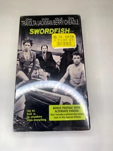 Vintage Swordfish VHS movie tape WB Travolta Berry Jackman Sealed - Picture 1 of 4