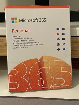 Microsoft Office 365 Personal 1 Utente PC/Mac/tablet/cellulari - 12 month Sub - Immagine 1 di 4