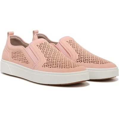 NUEVO CON ETIQUETAS Vionic Kimmie Gamuza Cuero Perforado Zapatilla Sin Cordones en Roze, 7 Foto 1 de 4