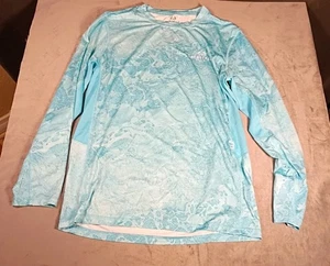 Realtree Real Tree Mens Medium Long Sleeve Fishing Shirt Wave Vented Water Camo - Picture 1 of 5