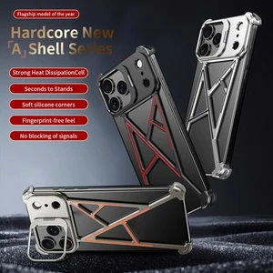 Metal Bracket Shockproof Case Cover for iPhone 17 16 15 14 Pro Max /17 16 15 Pro - Bild 1 von 9