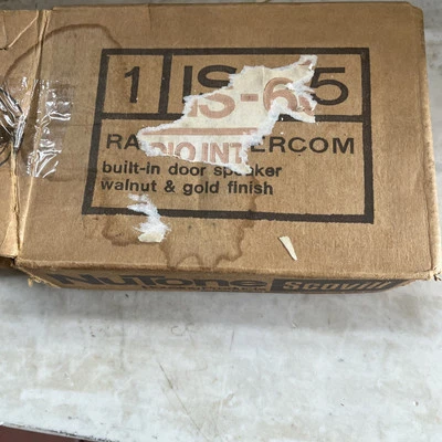 Altavoz de puerta intercomunicador de radio NuTone IS-65 nogal/oro para sistema serie 300 400 500 Foto 1 de 4