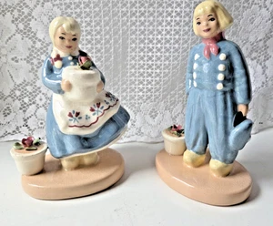 S-Qquire California Pottery Dutch Boy & Girl Figurines by Zaida 1943 - Picture 1 of 14