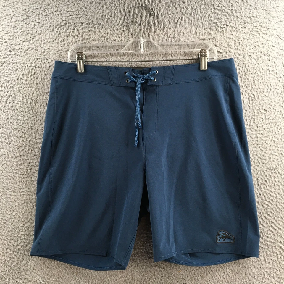 Boardshorts Patagonia Hydropeak para hombre 34 bolsillos azules con cordón tiro medio informales Foto 1 de 4