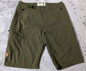 Fjallraven Shorts Mens 30 Green Anbisko Hike Cargo G-1000 Stretch Outdoor Check - Picture 1 of 20