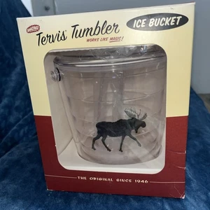 Tervis Tumbler Brown Moose 2.5 QT.Ice Bucket with Lid & Tongs NIB - Picture 1 of 4