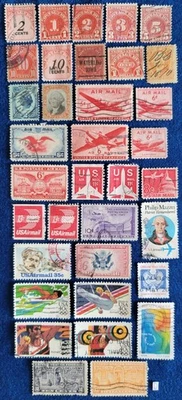 US Stamps BOB Vintage Lot of 30+ All Different Used Postage Due and Airmail  - Image 1 of 2