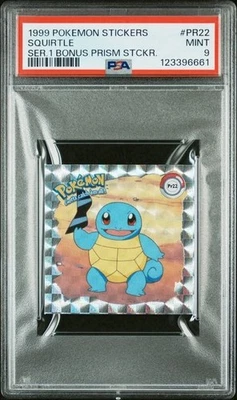 1999 Pokemon Series 1 Stickers Squirtle BONUS PRISM PSA 9 MINT Vintage #PR22 - Image 1 of 2