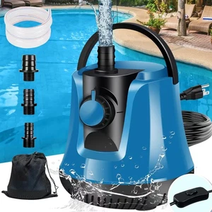 Submersible Water Pump, With Switch Adjustable Flow Sump Pump, Electric Porta... - Picture 1 of 7