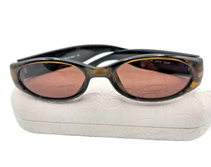 Vintage 90er Max Mara Sonnenbrille kleines Katzenauge braun olivgrün Made in Italy - Bild 1 von 10