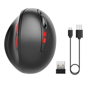 T31 Vertical 2.4G Wireless Mouse Rechargeable USB Mouse With Ergonomic NEW - Afbeelding 1 van 8