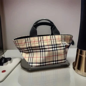 Burberry Of London Blue Label Nova Check Tote Authentic 12In Length Great Gift - Picture 1 of 7