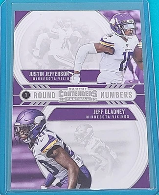 2020 Contenders Round Numbers RC #RN-JG Justin Jefferson / Jeff Gladney Card G3 - Image 1 of 2