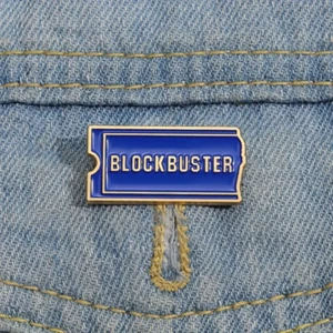 BLOCKBUSTER - Video Store Retro Enamel and Metal Pin Style #A - Free Post - Picture 1 of 4