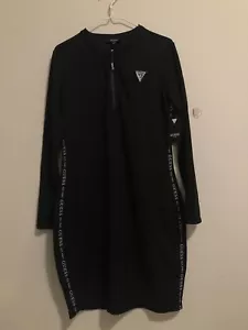 Women’s Guess Triangle Logo Dress Black Size L Large Y2K Style NWT - Picture 1 of 7