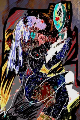 JACQUELINE DITT - Vanity ltd.sign.Original Druck Grafik Akt Frau nude Bilder - Bild 1 von 3