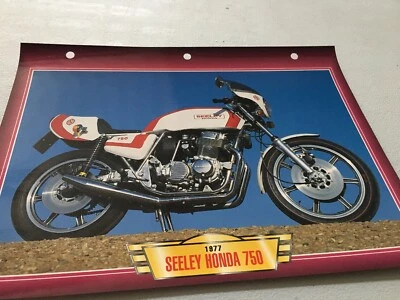 029 Honda 750 Seeley 1977 Enchufe Colección Atlas Motos Desde Decl CB Four - Imagen 1 de 2