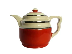 Vintage Teapot Art Deco Ceramic Coffee Pot Enterprise Aluminum Co Drip-O-Lator - Picture 1 of 10