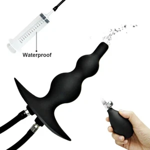 Limpiador de colon inflable ducha enema ducha boquilla silicona anal limpiador juguetes - Imagen 1 de 16