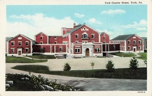York, Pennsylvania Postkarte York County Home um 1933 V1 - Bild 1 von 2