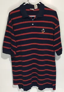 Vintage Mickey Mouse Polo Shirt Mens XL Blue Red Short Sleeve Disney Store - Picture 1 of 4