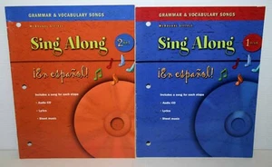 En Espanol! Sing-Along Grammar & Vocabulary Songs 2004 Bk and CD Q6 Level 1 & 2 - Picture 1 of 1