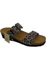 Naot Leather Wedge Slide Sandals Ashley Cheetah