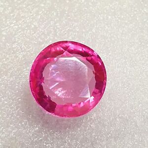 Natural Pink Ceylon Sapphire 10 Ct Round Shape Faceted Certified Gemstone K925