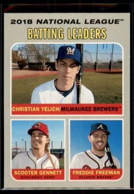 2019 Topps Heritage 2018 N.L. Batting Leaders #61 - Image 1 of 2