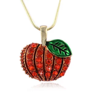 Halloween Thanksgiving Fall Autumn Harvest Pumpkin Pendant Necklace Jewelry - Picture 1 of 4