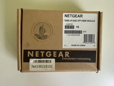NEW NetGear AXM752 10GbE 10GE 10GBase-LR Optical Transceiver 1310nm 10km LC XFP - Image 1 of 2
