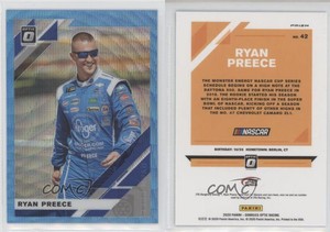 2020 Panini Donruss NASCAR Optic Carolina Blue Wave Prizm Ryan Preece #42