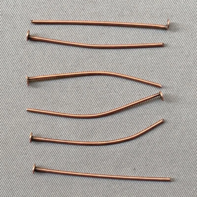 Cabezales planos 1 3/8 pulgadas calibre 21 antiguo enchapado en cobre aleación Q200 por paquete Foto 1 de 2