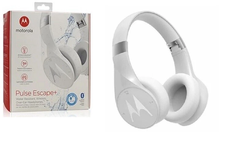 Motorola Pulse Escape+ Over-Ear iP54 Water Resistant Wireless Headphones - White - Image 1 of 1