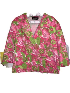 Briggs Pink and Green Floral Jacket Women - Picture 1 of 3