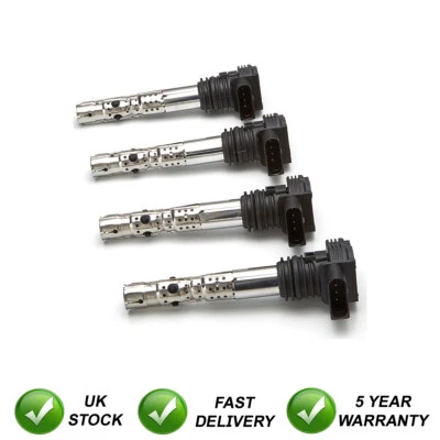 FITS SEAT CORDOBA IBIZA LEON TOLEDO 1.8 4X IGNITION PENCIL COIL PACK SJPC26x4SE - Image 1 of 2