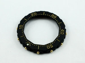 Bisel Tag Heuer 3000 para hombre negro oro sólido 18 quilates 937.415 936.013SB 36 MM - Imagen 1 de 4