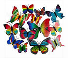12 x BUTTERFLIES FOR GARDEN OR INDOORS FRIDGE MAGNET OR STICKY TAB MIXED SIZES