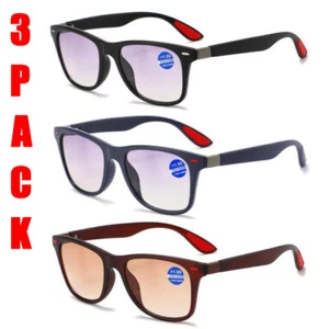 3Pack Men Reading Glasses Sunglasses Anti-Blue Light Gradient Bifocal Lens - Picture 1 of 15