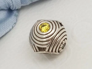 Pandora Genuine 790432YCZ Silver & CZ Hypnotic Circles Yellow RRP$65  - Picture 1 of 2