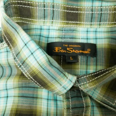 -.. Ben Sherman camisa para hombre manga larga algodón talla L en muy buena c... - Imagen 1 de 4