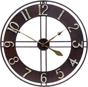 Reloj de Pared Growsun Grande 30 Pulgadas Metal Puro Retro Resistente Grande Decorativo - Imagen 1 de 12