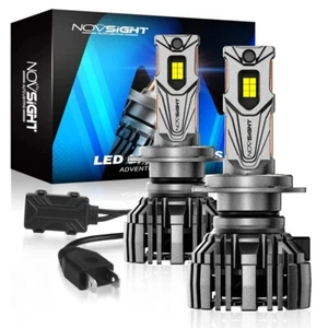 NOVSIGHT H7 LED Headlight Bulb Kit High Low Beam 140W 30000LM 6500K White Bright - Picture 1 of 12